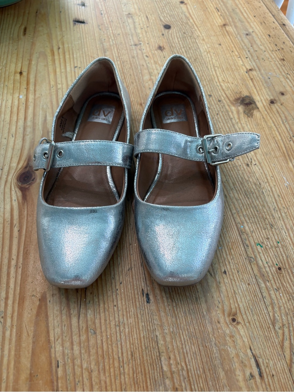 Dolce Vita Silver Ballet Flats